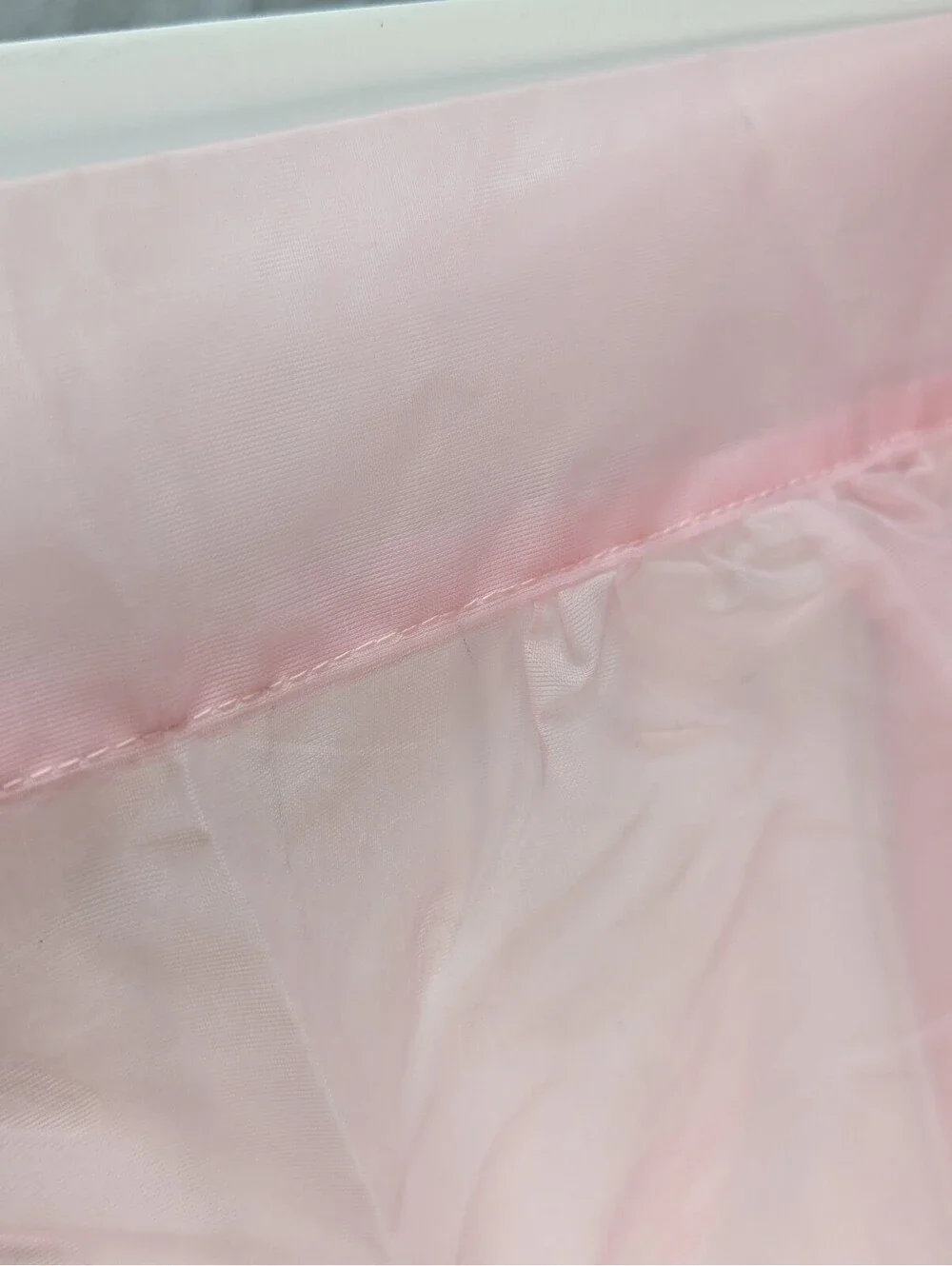NWT Pink Sheer Half Apron Floral Lace Trim Hostess Cottagecore Beco Original VTG